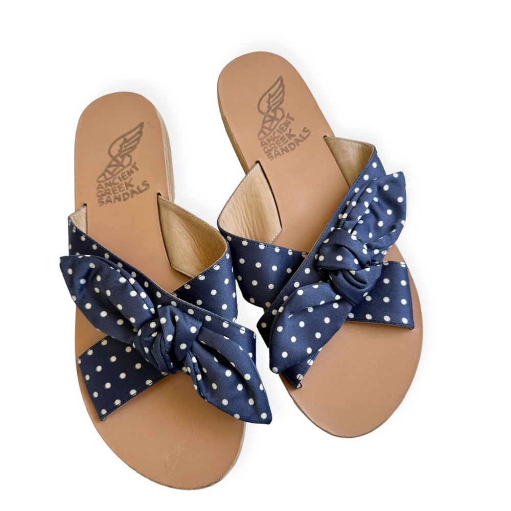 Ancient Greek Sandals • Satin Thais Bow Sandals